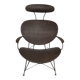 Fauteuil conçu par Yuzuru Yamakawa Structure en métal. Assise et dossier en rotin tressé.