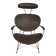 Fauteuil conçu par Yuzuru Yamakawa Structure en métal. Assise et dossier en rotin tressé.