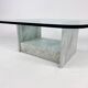 Vintage italian marble and glass coffee table, 1970s