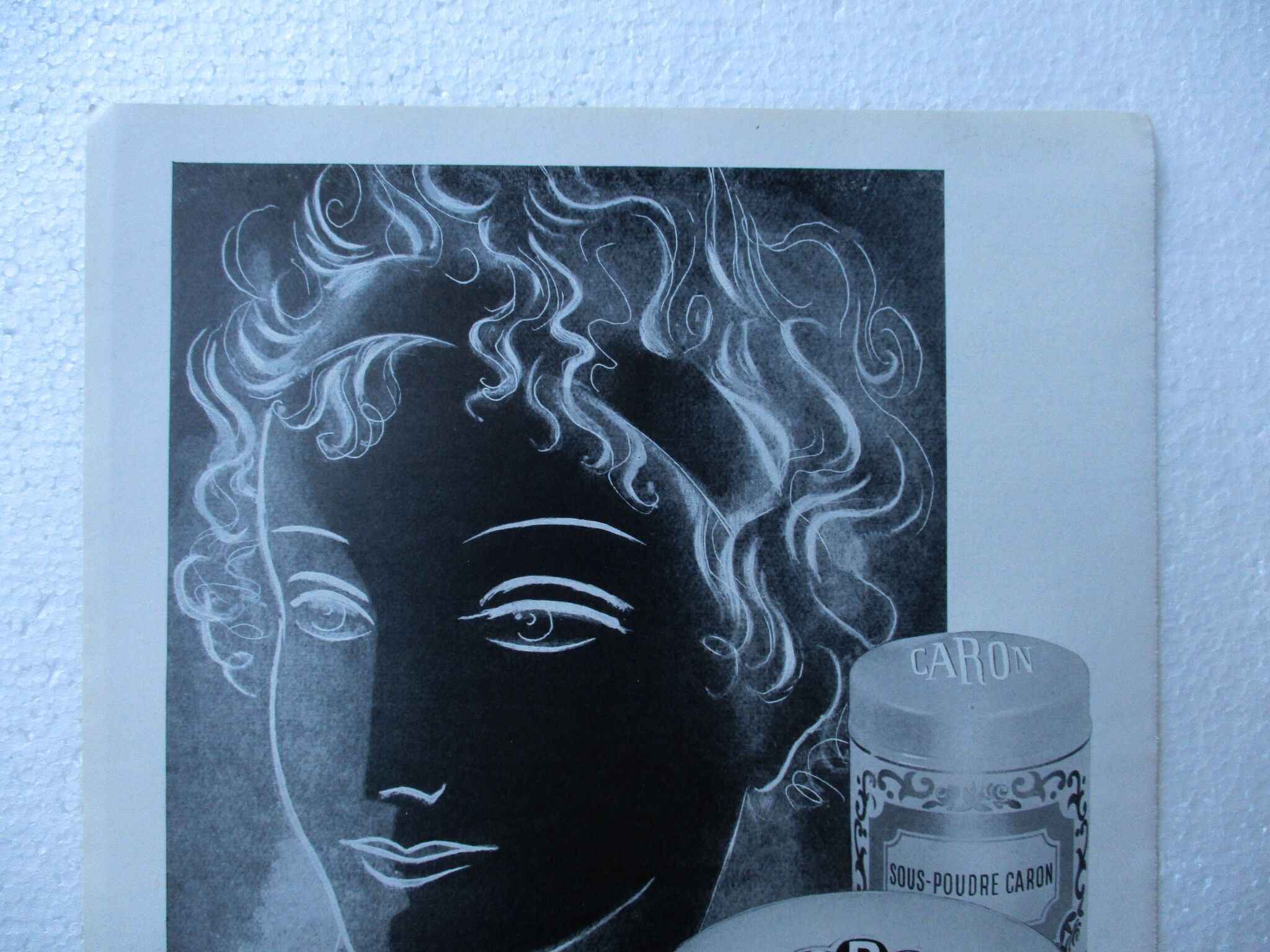Old advertising Caron , perfumer, 50s