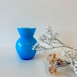 Blue glass vase