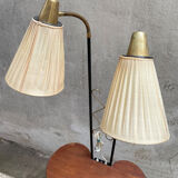 Mid century swedish floor lamp with teak table