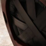 Fauteuil Lounge en Cuir "Rancero" de Luciano Frigerio - Design Italien des Années 1970
