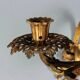 Antique wall sconces in gilded bronze, 20th century, in baroque style.