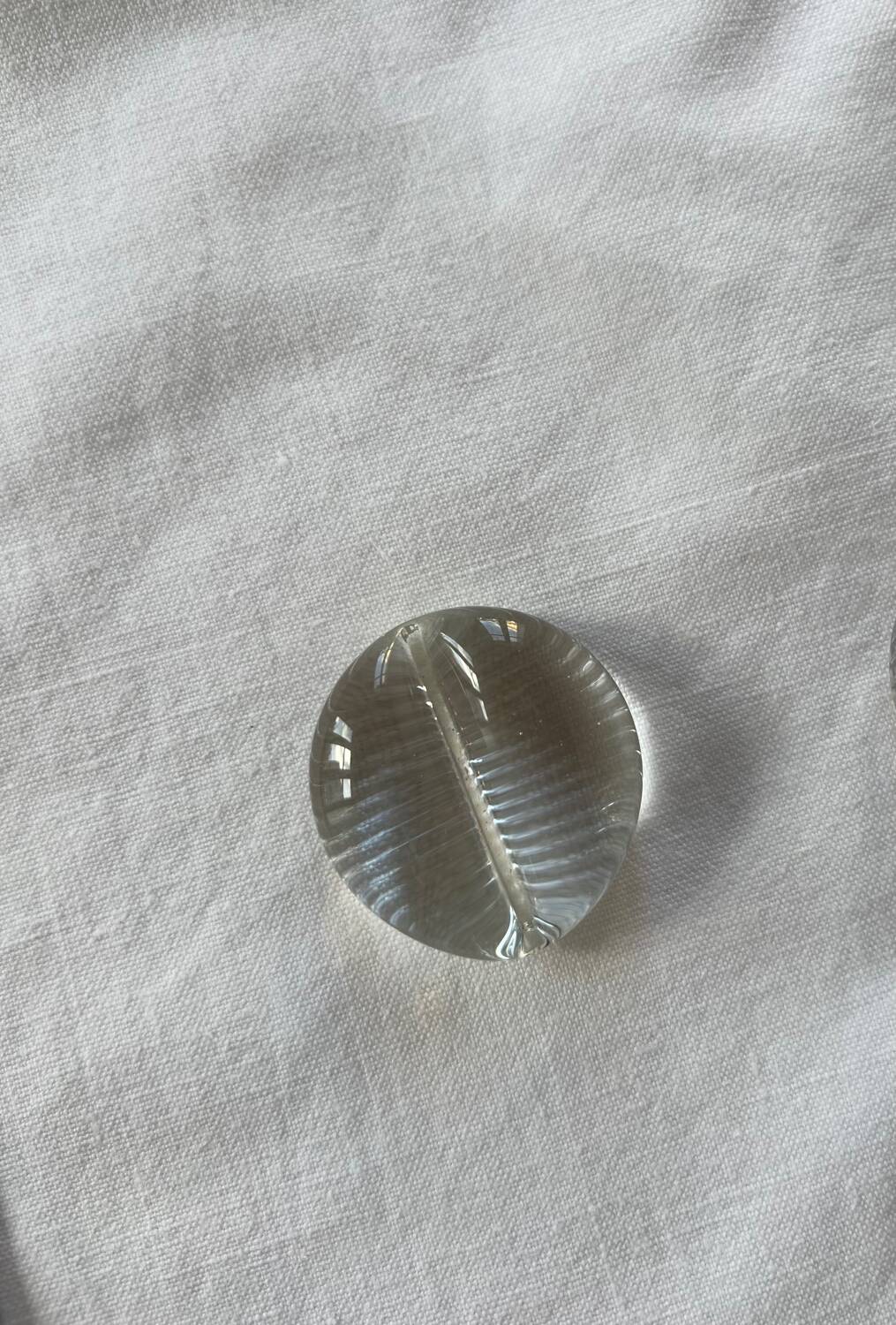 Pukeberg clear glass knife/card holder