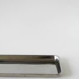 Vintage rectangular stainless steel tray, 1970, 31 x 17.5 cm