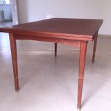 Scandinavian breakfast table in solid teak 1960 with 2 sliding extensions