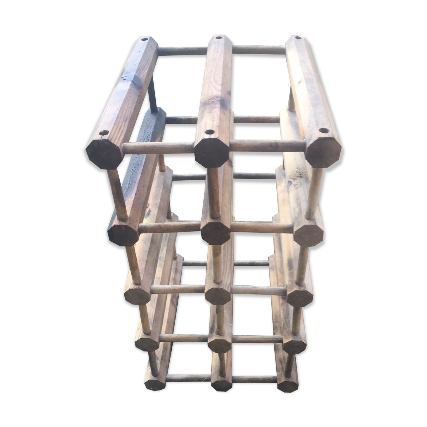 Storage of bottles wooden