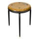 Vintage industrial stool in wood and metal