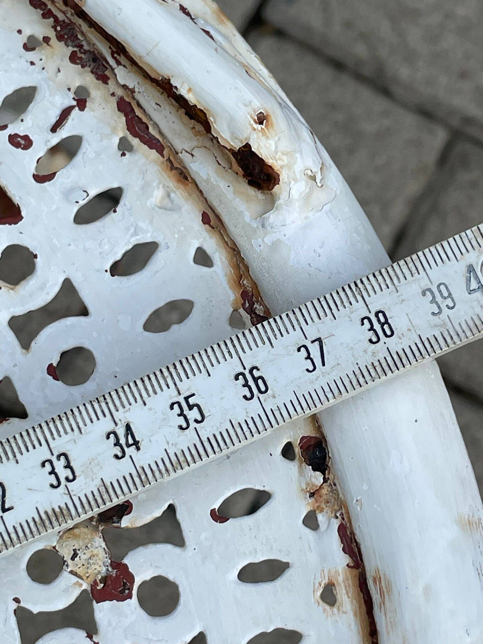 pair of antique wrought iron garden chairs