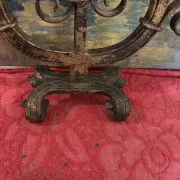 Golden wrought iron chandelier