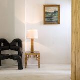 Mid Century Modern Style Rattan Wrap Table Lamp