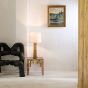 Mid Century Modern Style Rattan Wrap Table Lamp