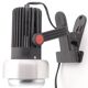 Clip lamp or wall lamp in aluminum and black plastic, 1980s