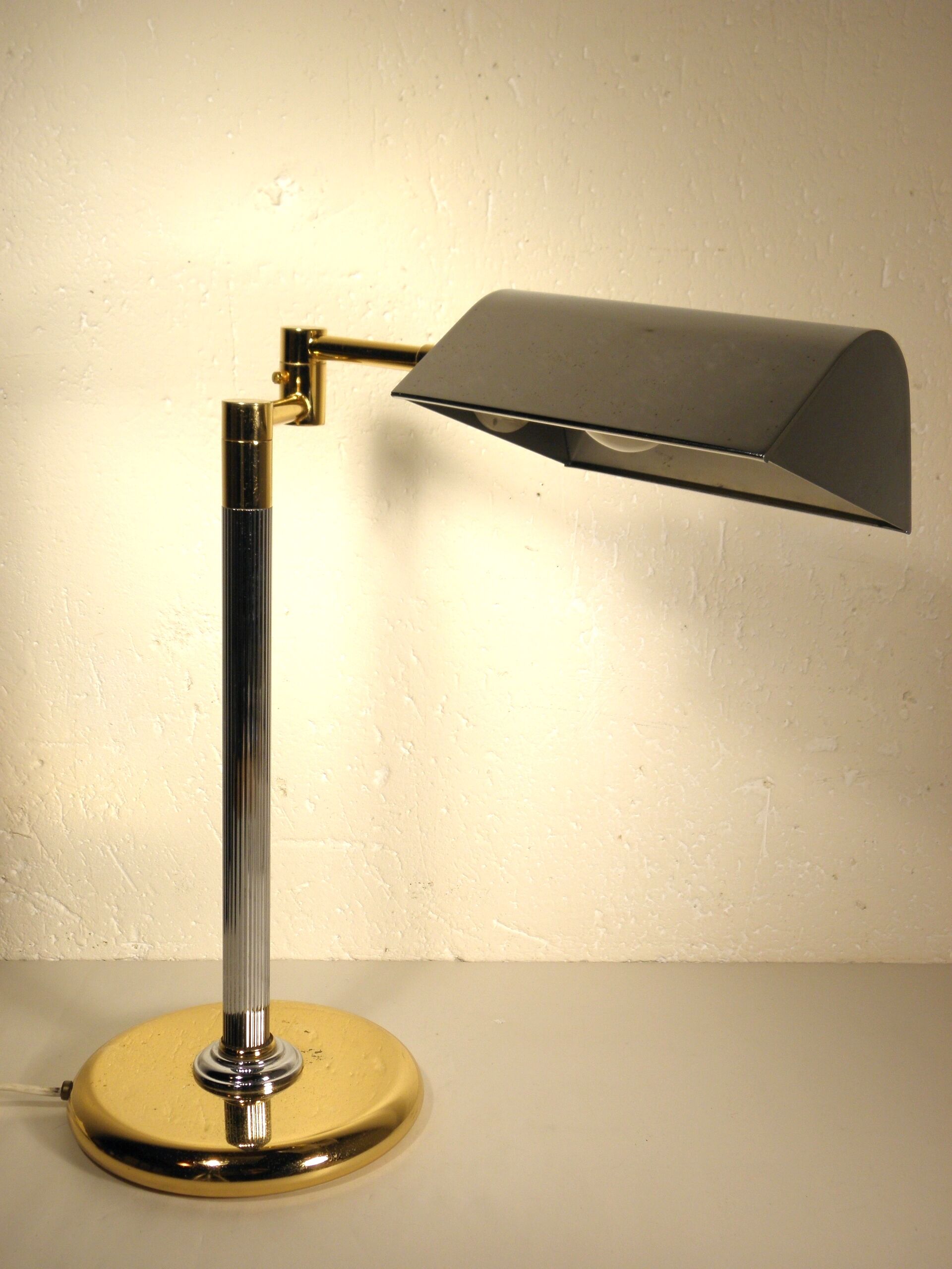 Desk lamp chrome and gold