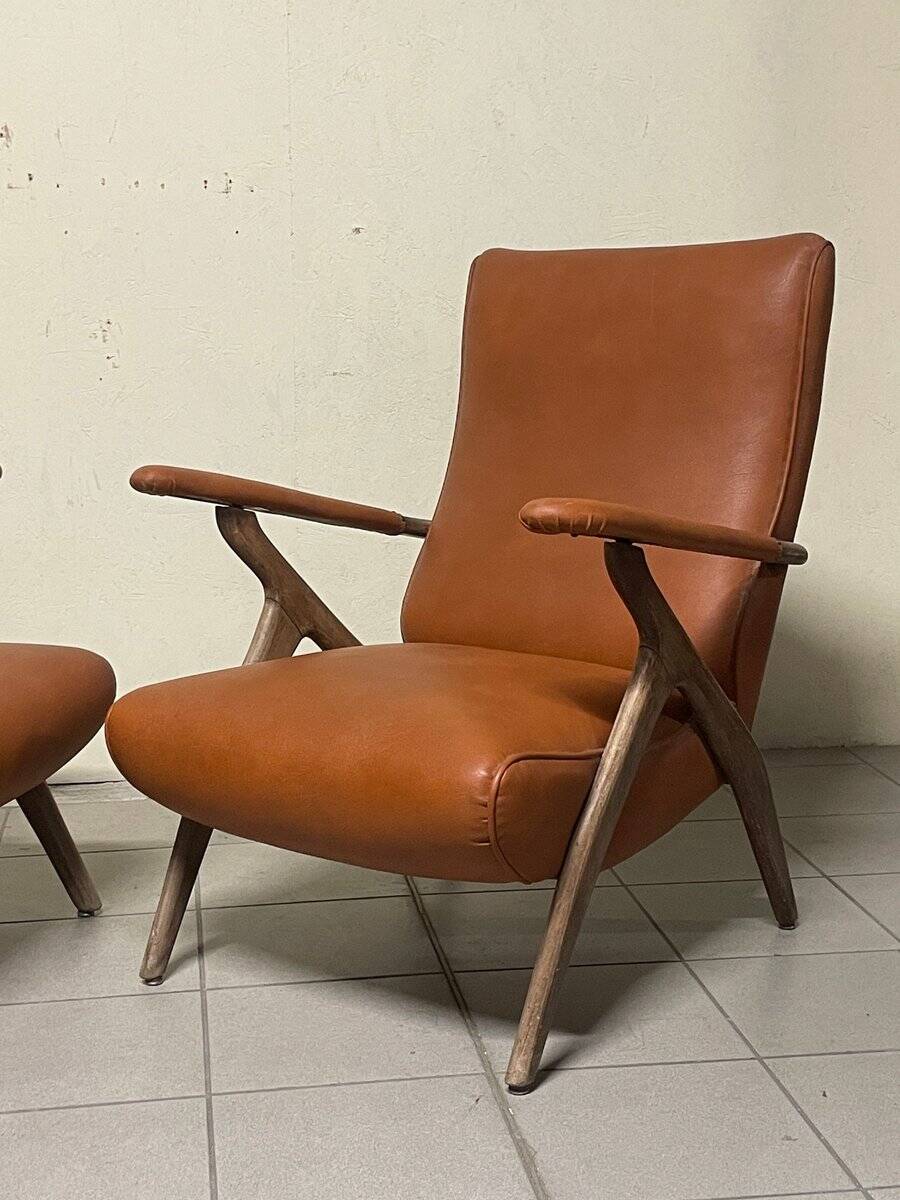 Poltrone in stile di Antonio Gorgone, anni '50, set di 2