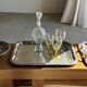 Large vintage silver-plated tray with a floral design in Art Nouveau style L4