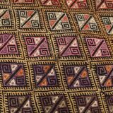 5x7 Multicolor Geometric Style Kilim Rug, Turkish Kilim, 158x218Cm