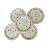 5 flat plates of Gien model Marie Laure 220536