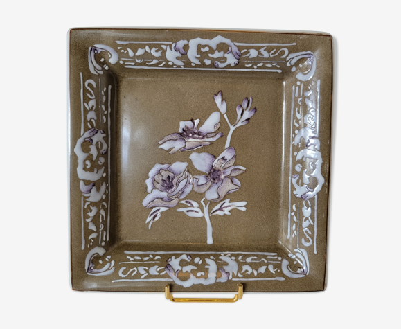 Vide poche carré céramique d'après le dessin d'Anne Froget pour Jardin d' Ulysse | Selency