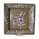 Empty ceramic square pocket after the design of Anne Froget for Jardin d'Ulysse