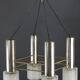 1960s chrome and glass chandelier