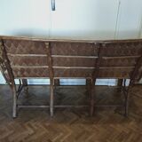 Chestnut striped bench
