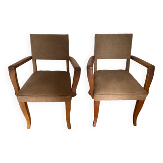 Pair of bridge armchairs