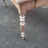 Table de ferme patine ancienne pieds tournés