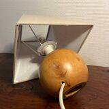 Solid wood ball table lamp with lampshade