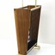 Vintage wooden umbrella stand, brass, 1960s design