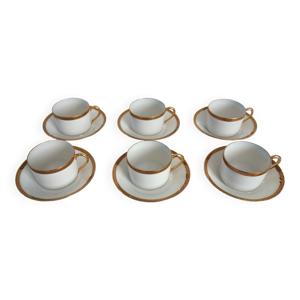 6 tasses et soucoupes