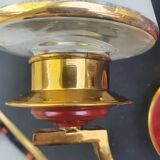 Pair of vintage gold wall sconces France Pierre Gilles Art Deco