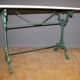 Bistro table in marble and cast iron around 1900
