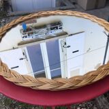 Rattan mirror