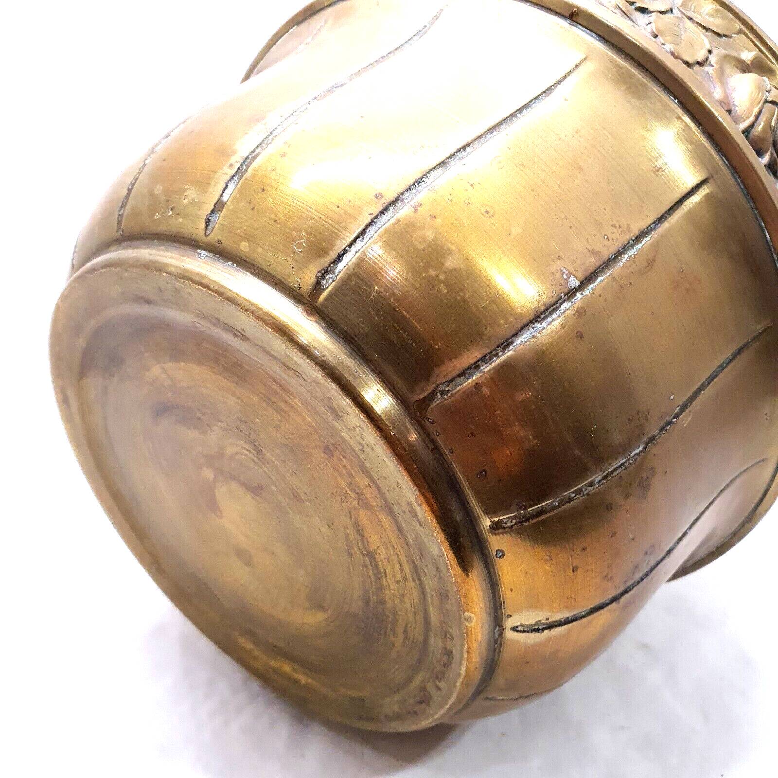 Pot brass or bronze decorations pink decoration flower plant