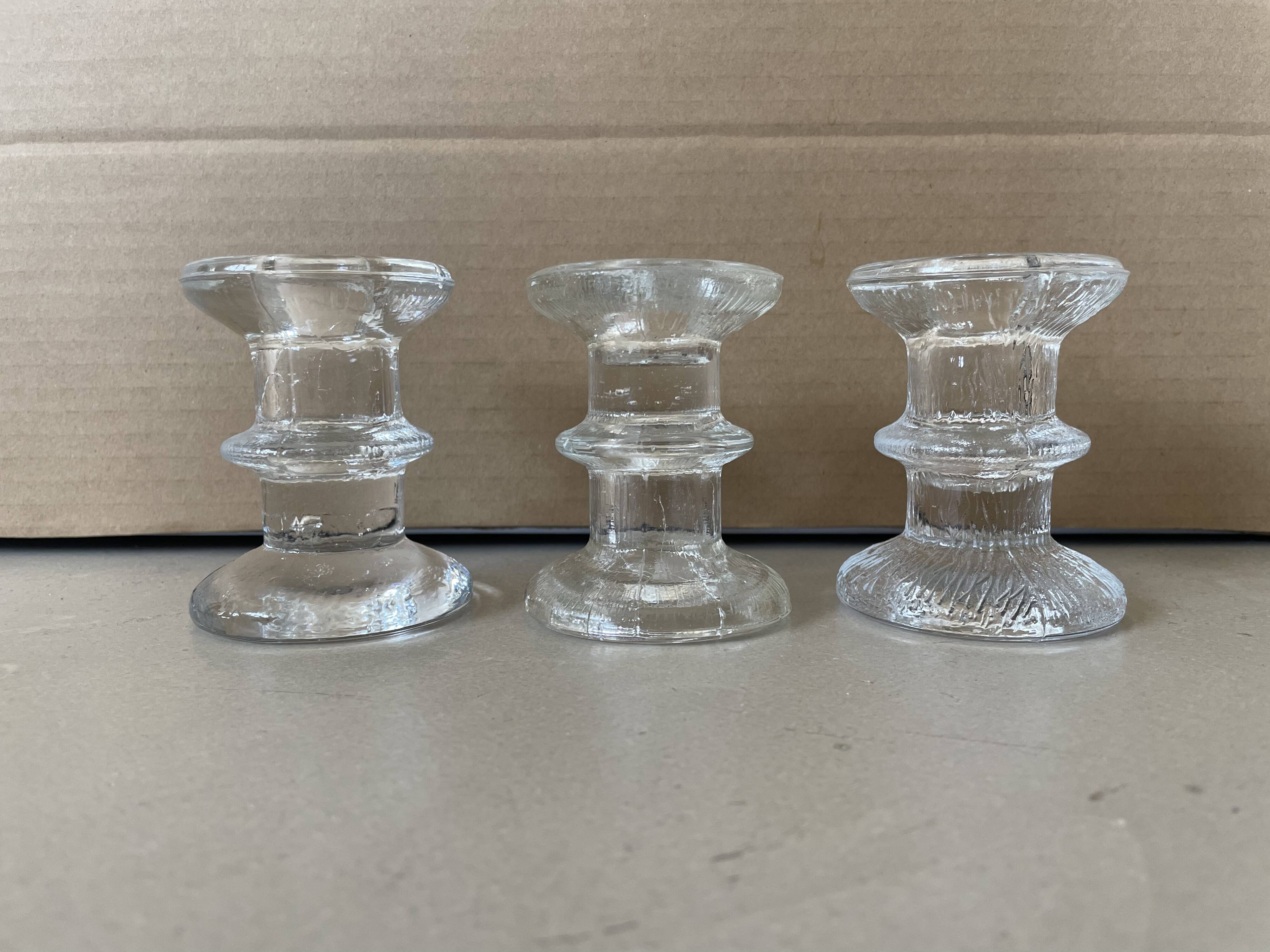 Set of 3 Littala candlesticks / Timo Sarpaneva / 1966