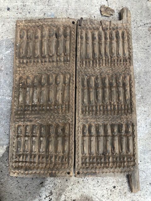 Dogon gate old attic in millet