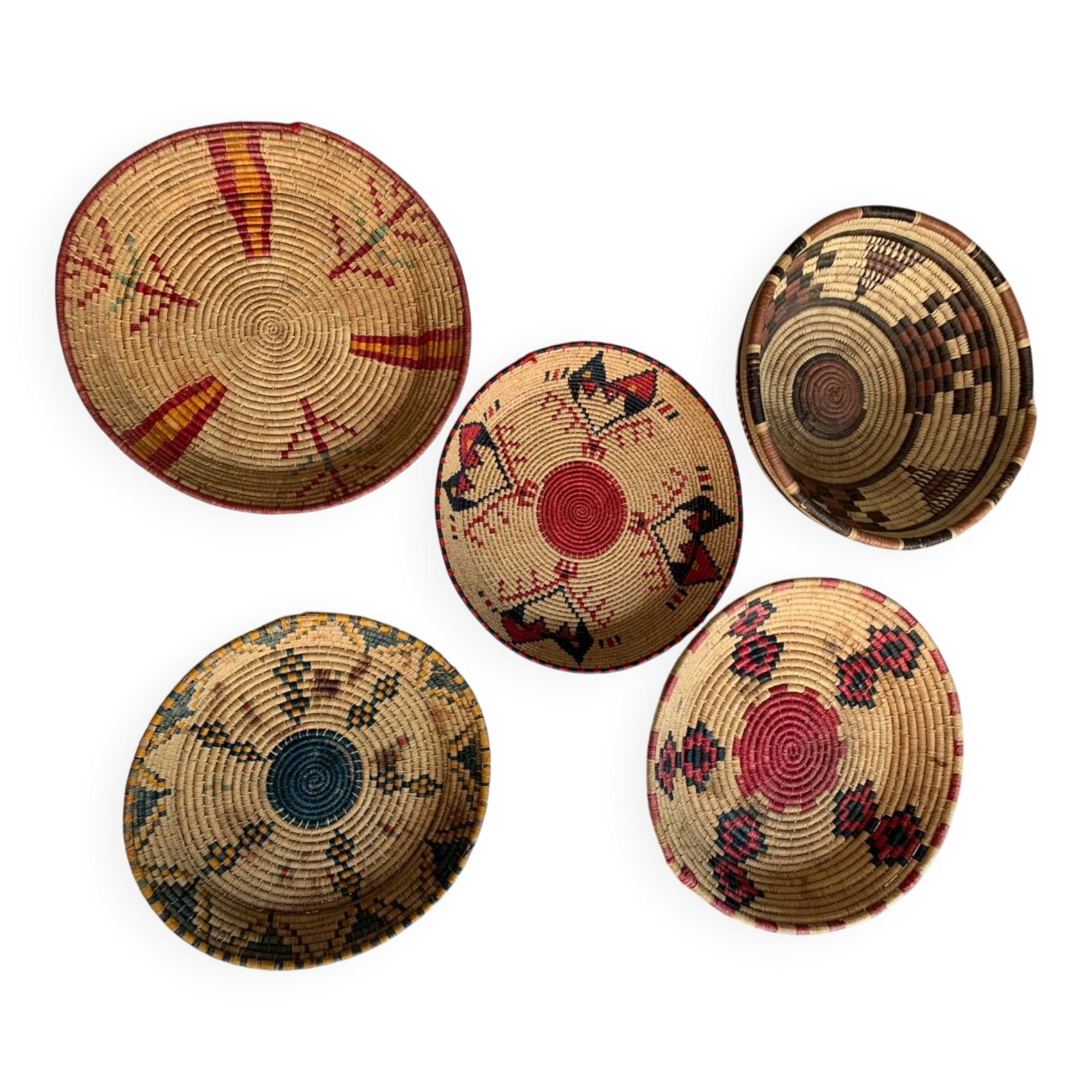 Set of woven Haoussa baskets