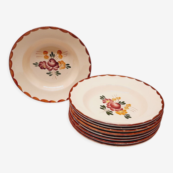 Set 9 Longchamp hollow plates