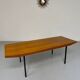 Antique Wilhelm Renz designer wooden coffee table, vintage Scandinavian style, 1960s
