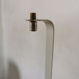 Floor lamp seventies totem, chrome and suede
