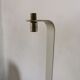 Lampadaire seventies totem, chrome et daim