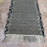 Moroccan rug, Handmade wool rug, Solid rug, Moroccan runner rug, zanafi runner