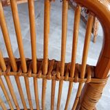 Vintage rattan desk and chair