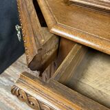 Rare Renaissance style museum library in carved oak circa 1850