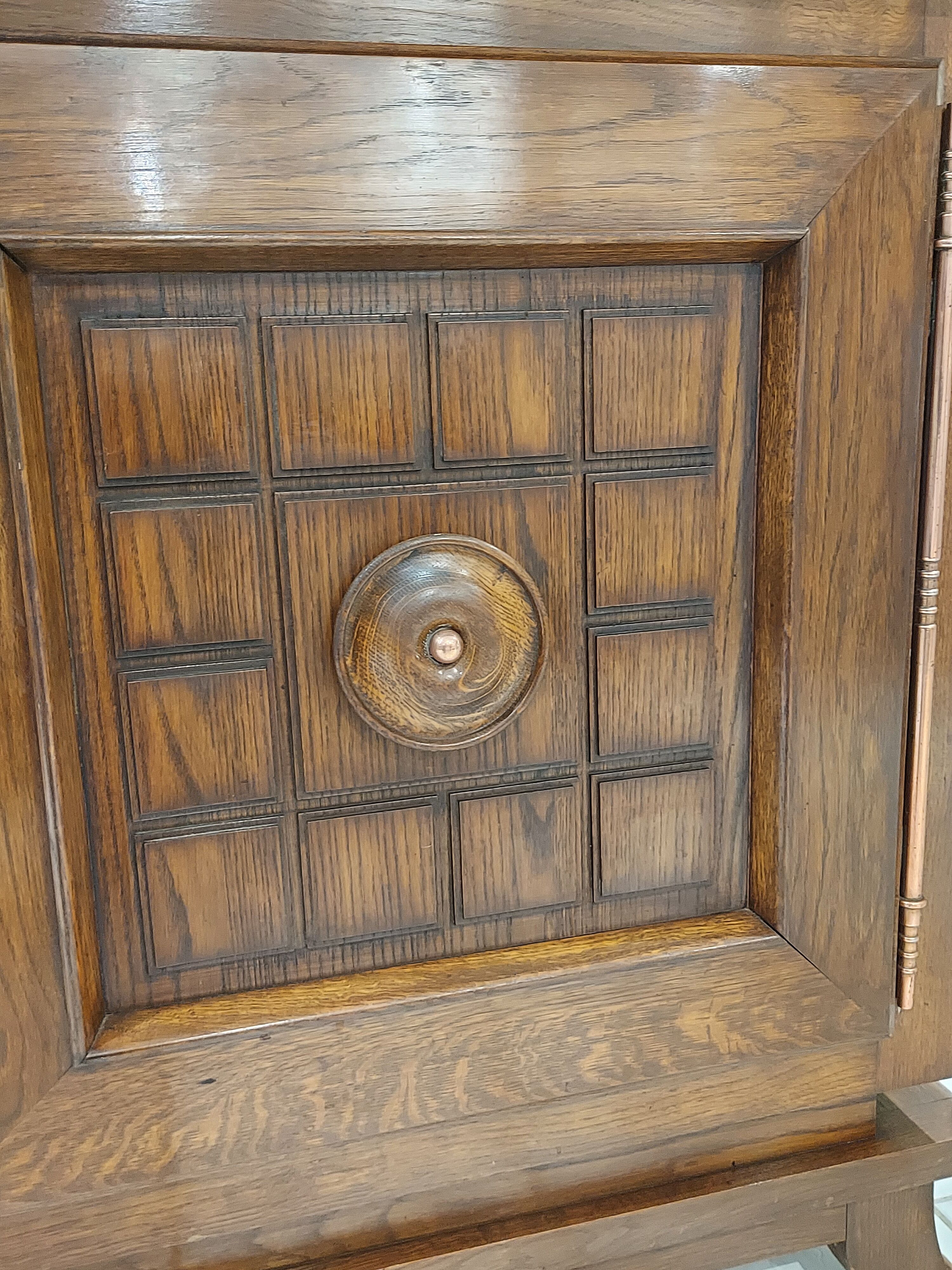 Enfilade oak Brutalist Art Deco 1940s