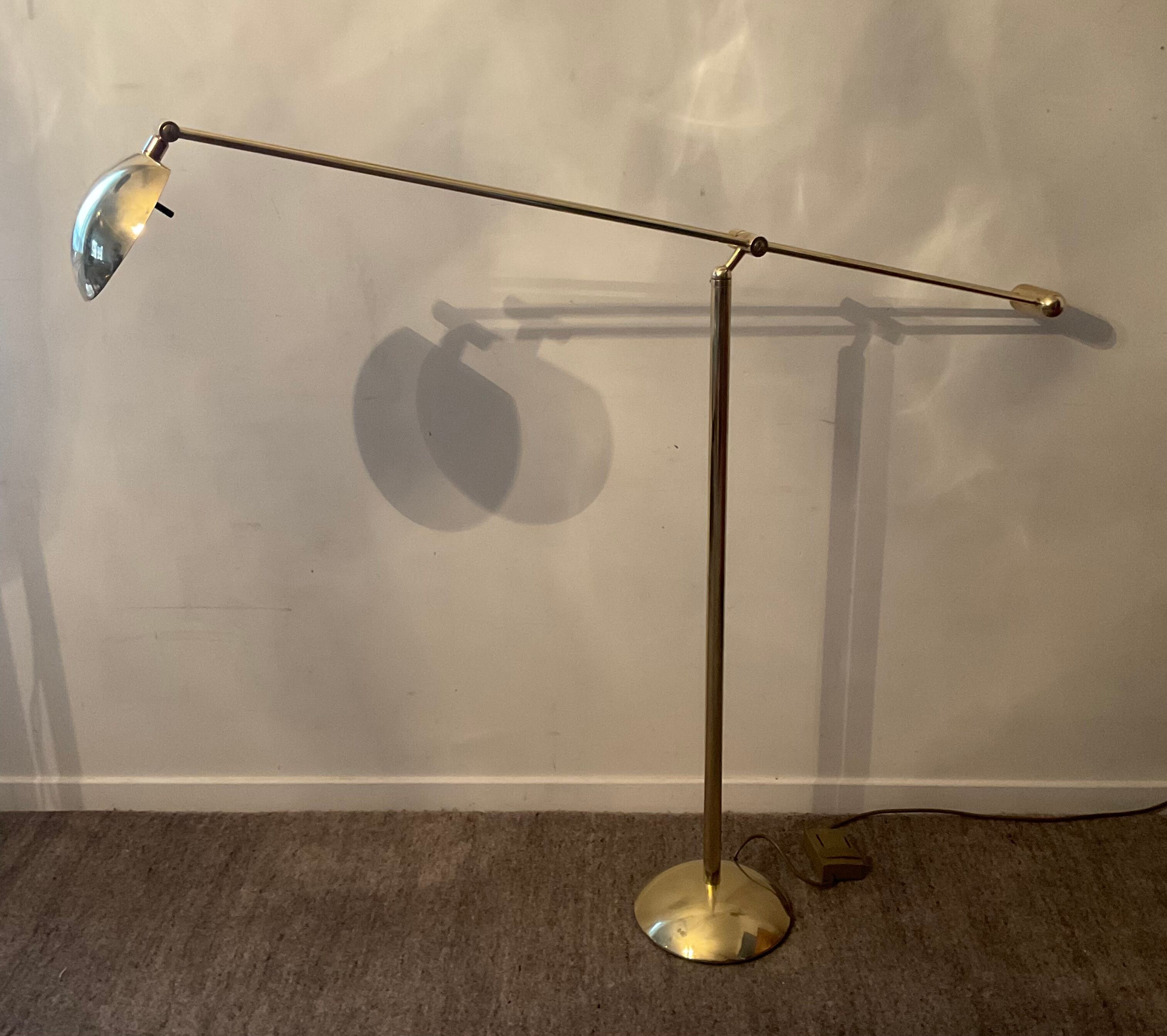 Brass reading lamp 70s