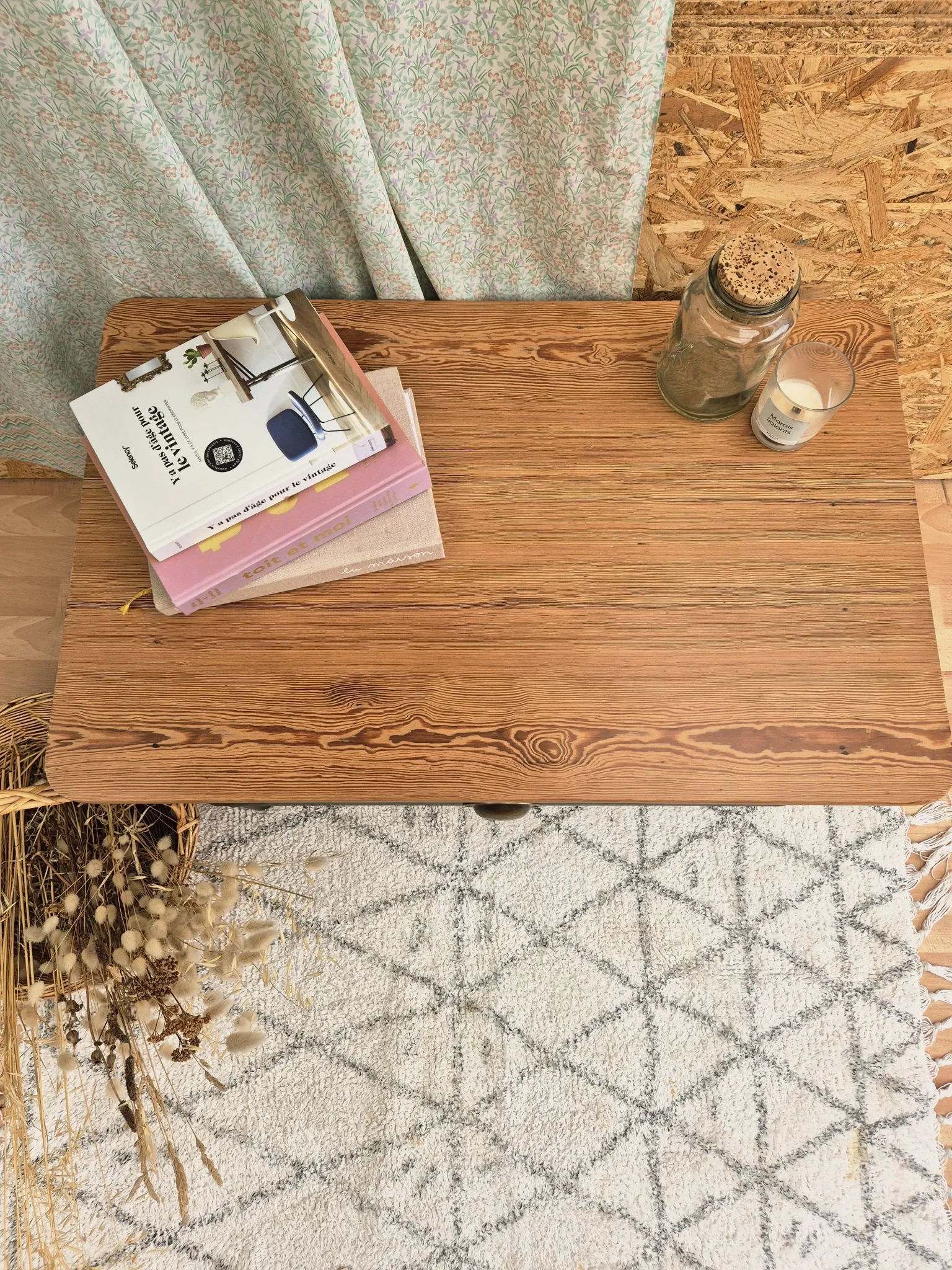 Table basse vintage rénovée