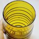 Vintage Murano Vase Mid Century Blown Glass Yellow Brown Spiral Style Ve